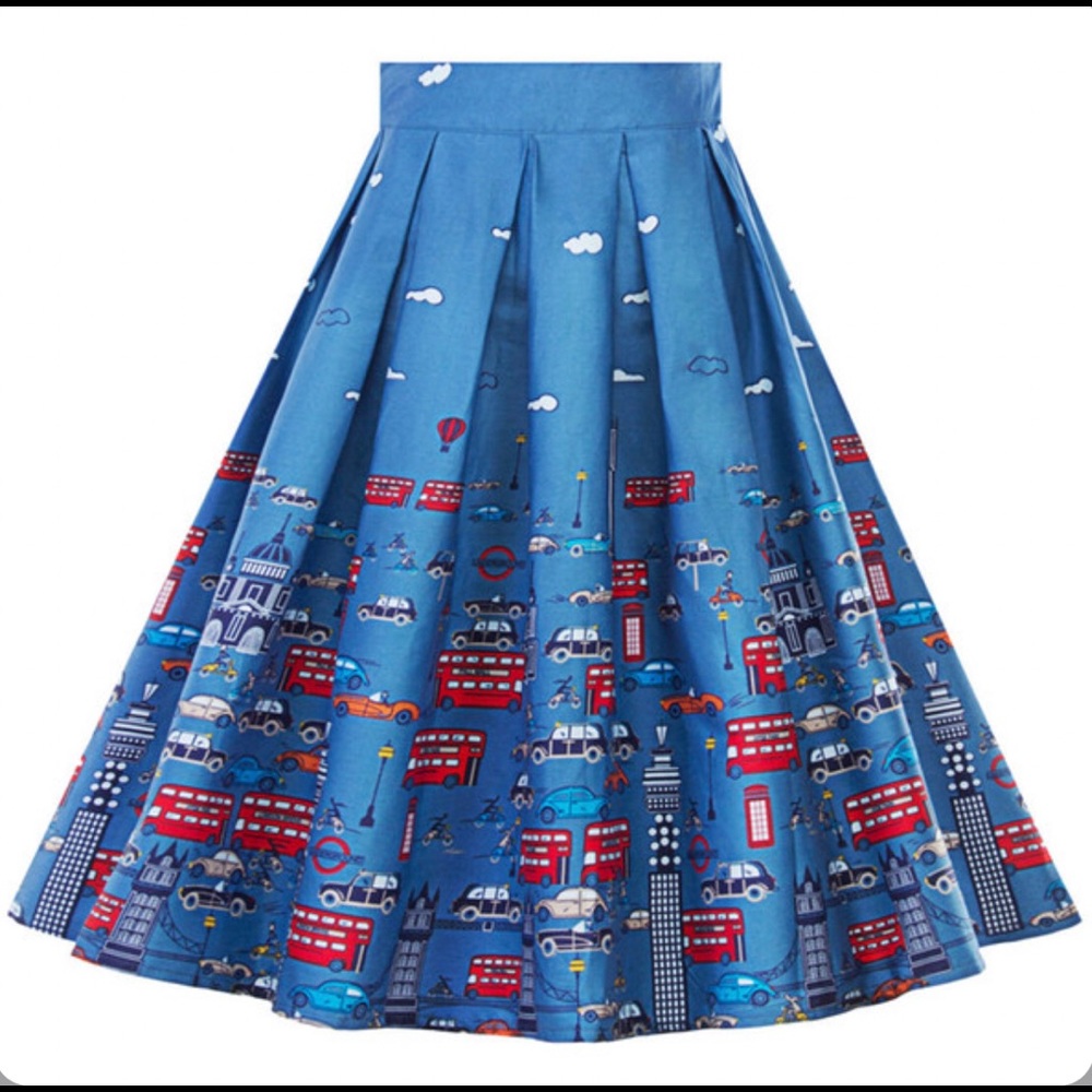 Royal Blue London Travel Box Skirt